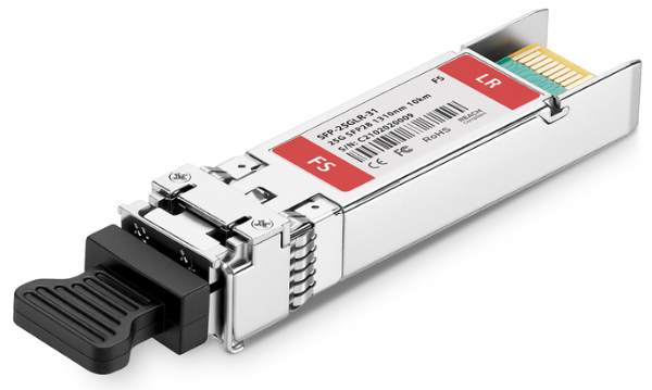 FS SFP28 25G SR multimode — Module 25GBase-SR 850nm, LC duplex, 100m (OM4), datacenter ToR