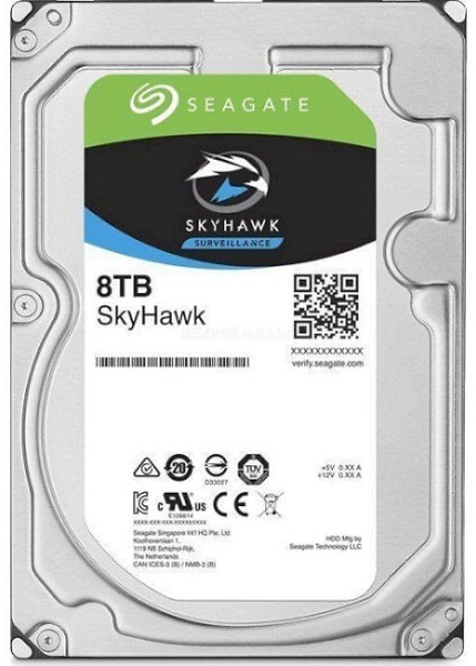 Seagate SkyHawk 8To — Disque dur surveillance 24/7, 3.5", optimisé NVR/CCTV