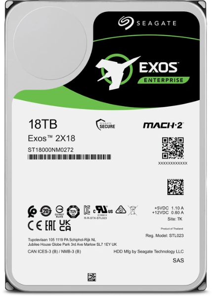 Seagate Exos 7E10 4To — Disque dur entreprise 3.5", 7200 tr/min, datacenter 24/7