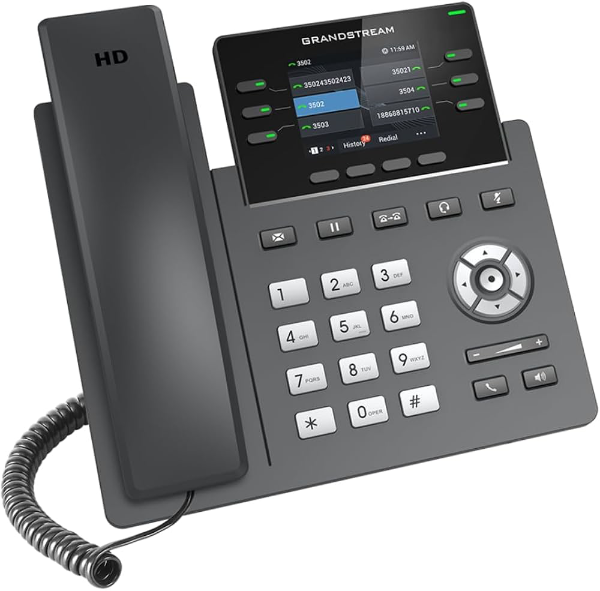 Grandstream GRP2613 — Téléphone IP 6 lignes, écran couleur, PoE, touches BLF, multi-comptes